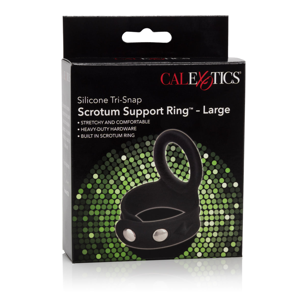 Silicone Adjustable Tri-Snap Scrotum Support Ring Large – Comfortable Silicone Support Ring > Cock Ring > Adjustable