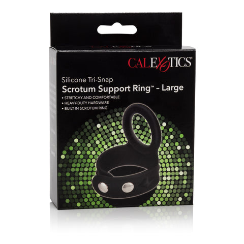 Silicone Adjustable Tri-Snap Scrotum Support Ring Large COCK RINGS Sling
