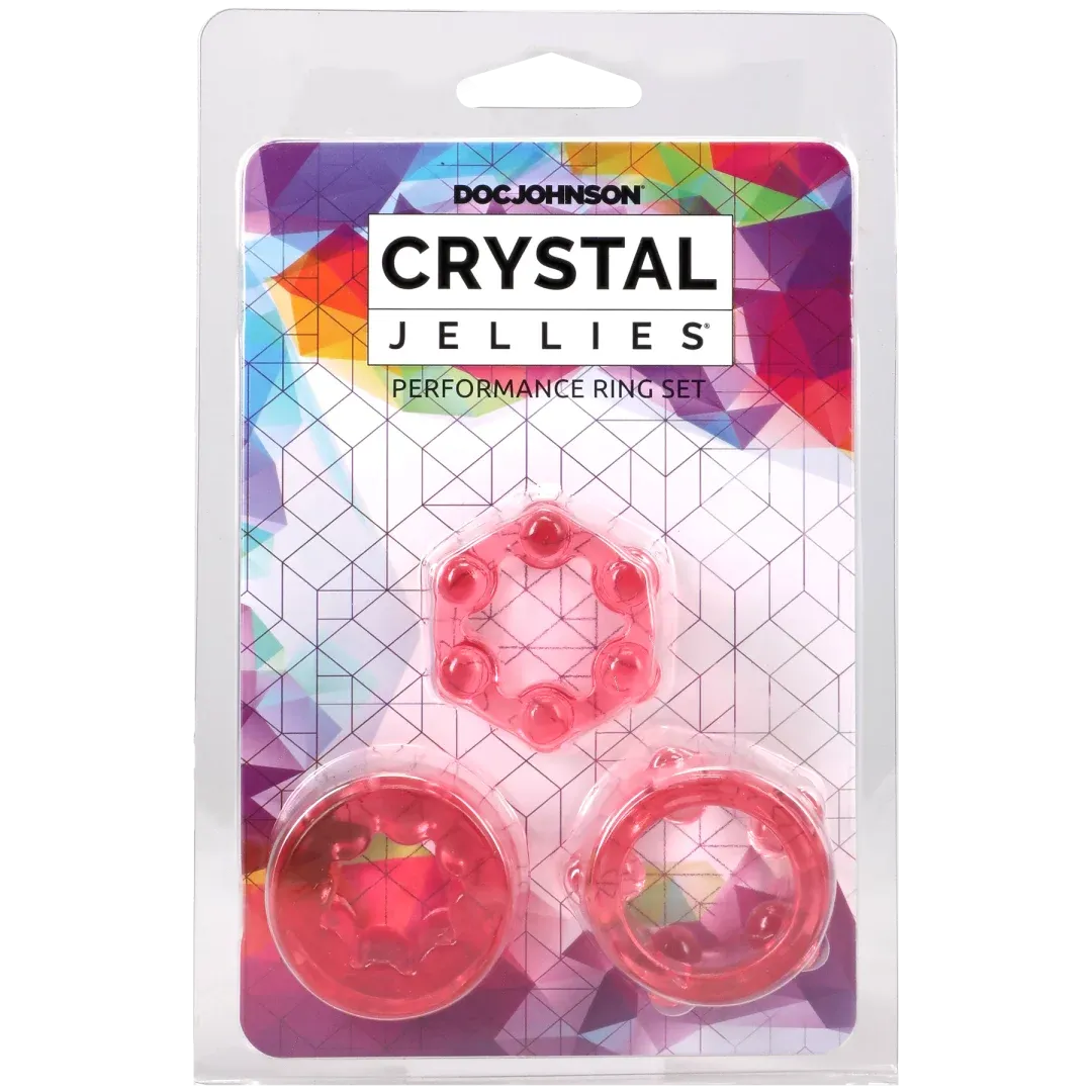 Crystal Jellies Performance Ring Set – Phthalate-Free Stretchable Cock Rings > Cock Ring > Sets