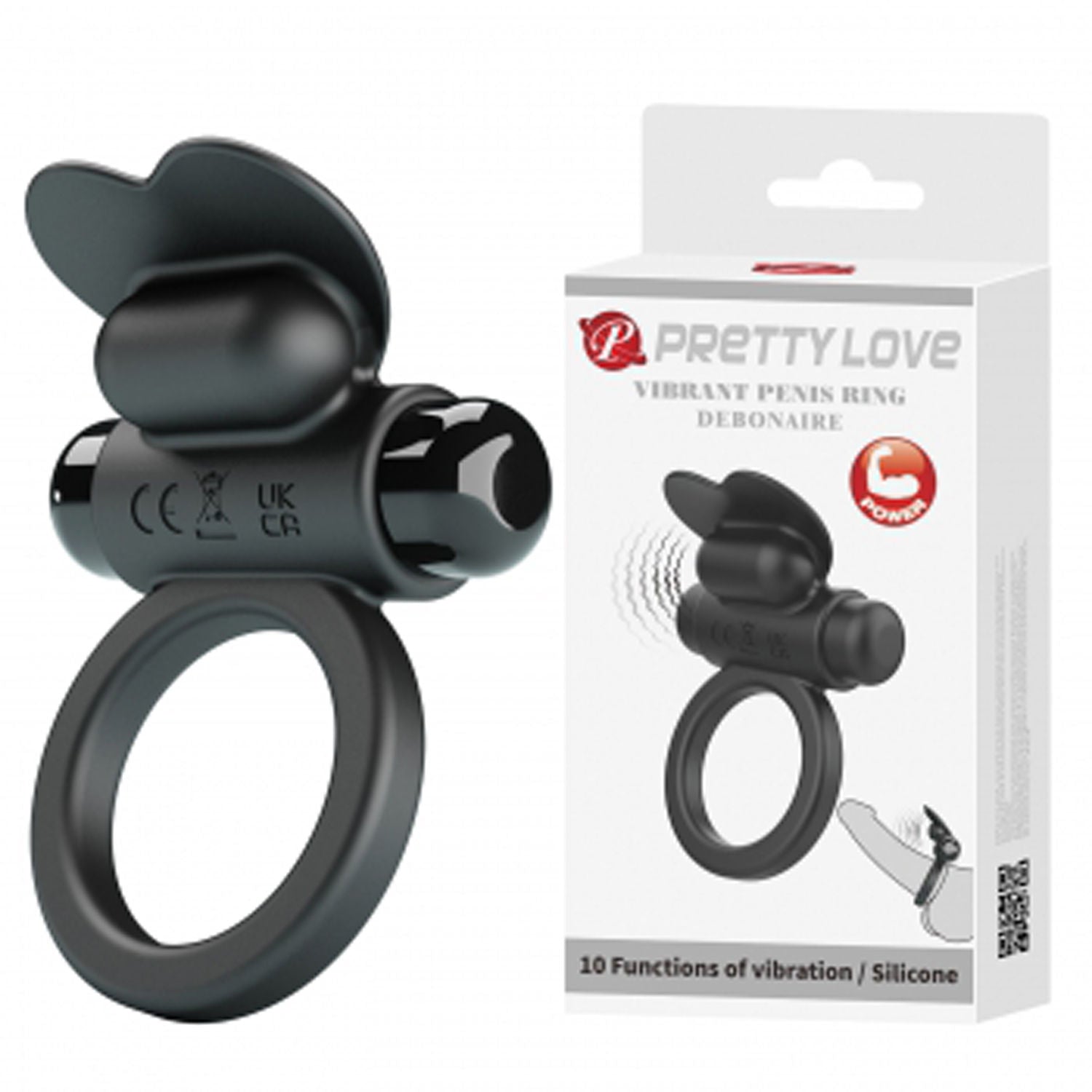 Debonaire (Black) – Vibrating Rabbit Cock Ring > Cock Ring > Vibrating