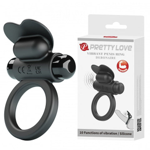 Debonaire (Black) – Vibrating Rabbit Cock Ring > Cock Ring > Vibrating