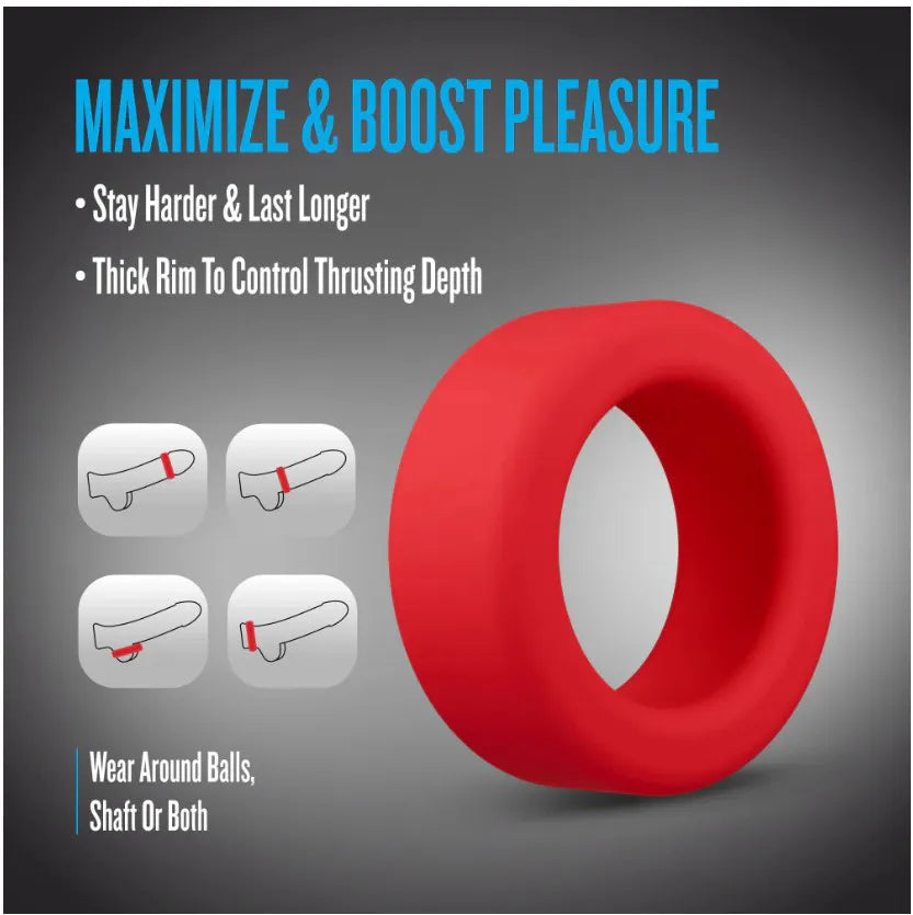 Performance Plus Pursuit (Red) – Durable Thick Cock Ring > Cock Ring > Single