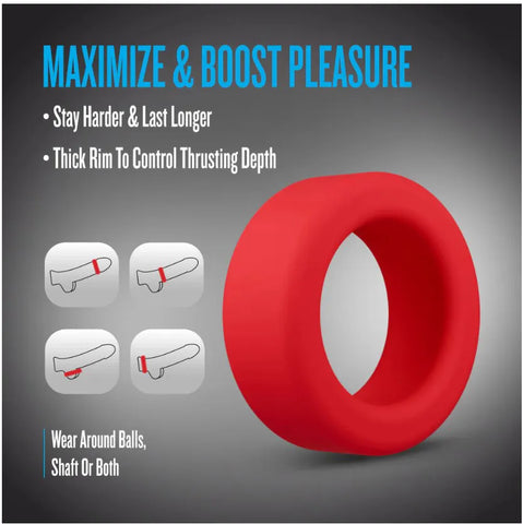 Performance Plus Pursuit (Red) – Durable Thick Cock Ring > Cock Ring > Single