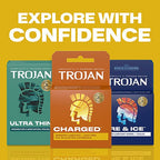 Trojan Intensified Charged Orgasmic Pleasure Condoms - 3 Pack > Essentials > Condoms