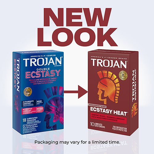 Trojan Ecstasy Heat - 3 Pack Condoms with Warming Lubricant > Essentials > Condoms