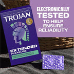 Trojan Extended Pleasure Condoms 12 Pack with Climax Control > Essentials > Condoms