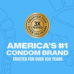 Trojan background, gold seal 3X tested, trusted for over 100 years & America’s #1 condom brand – trusted for over 100 years.
