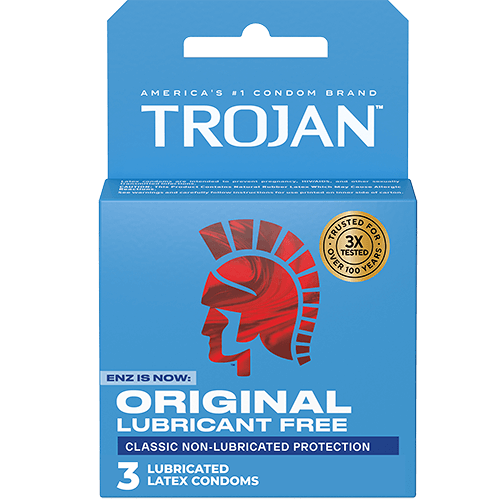Trojan Enz Non-Lubricated Latex Condoms 3 Pack Adult Intimacy > Essentials > Condoms