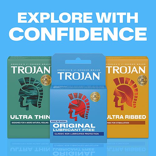 Trojan Enz Non-Lubricated Latex Condoms 3 Pack Adult Intimacy > Essentials > Condoms