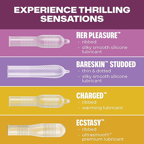 Trojan Pleasure Pack Condom Variety 12 Pack > Essentials > Condoms
