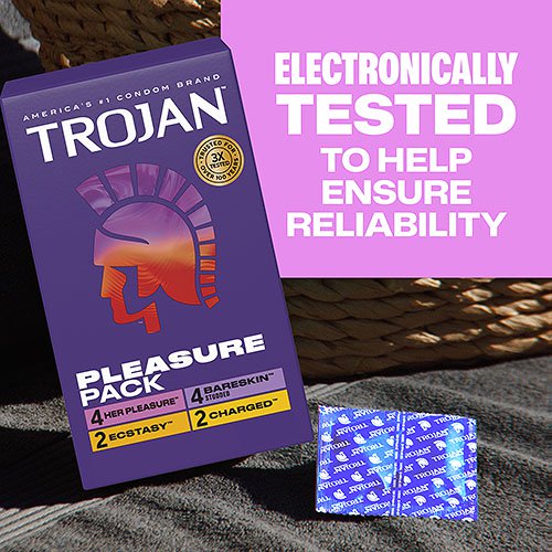 Trojan Pleasure Pack Condom Variety 12 Pack > Essentials > Condoms