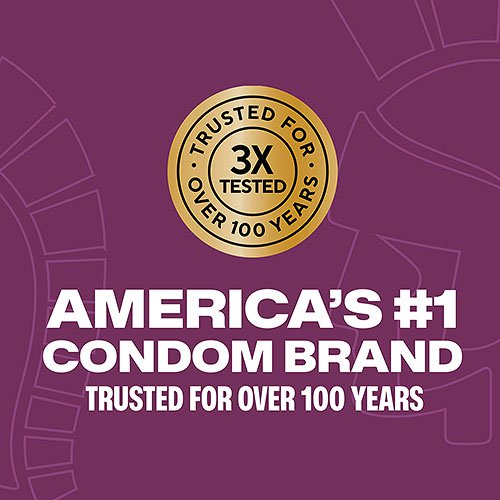 Trojan background, gold seal 3X tested, trusted for over 100 years & America’s #1 condom brand – trusted for over 100 years.