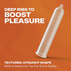 Trojan Ultra Ribbed Condoms – Deep Raised Ribs 12 Pack Condoms > Essentials > Condoms