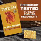 Trojan Ultra Ribbed Condoms – Deep Raised Ribs 12 Pack Condoms > Essentials > Condoms