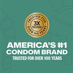 Trojan background, gold seal 3X tested, trusted for over 100 years & America’s #1 condom brand – trusted for over 100 years.