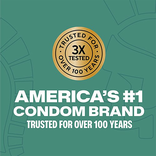Trojan background, gold seal 3X tested, trusted for over 100 years & America’s #1 condom brand – trusted for over 100 years.