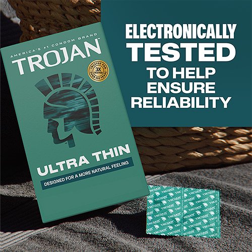 Trojan Sensitivity Ultra Thin Lubricated Condoms - 12 Pack > Essentials > Condoms