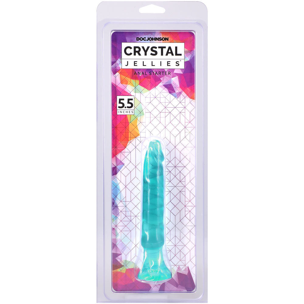 Doc Johnson Crystal Jellies (Teal) – Anal Starter Butt Plug - 6 Inch > Anal Range > Butt Plugs