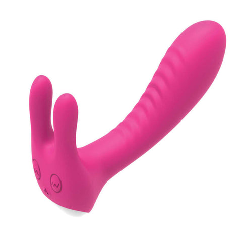Royale Bunny Heat Pink Massager with Dual Stimulation and Heat STIMULATORS