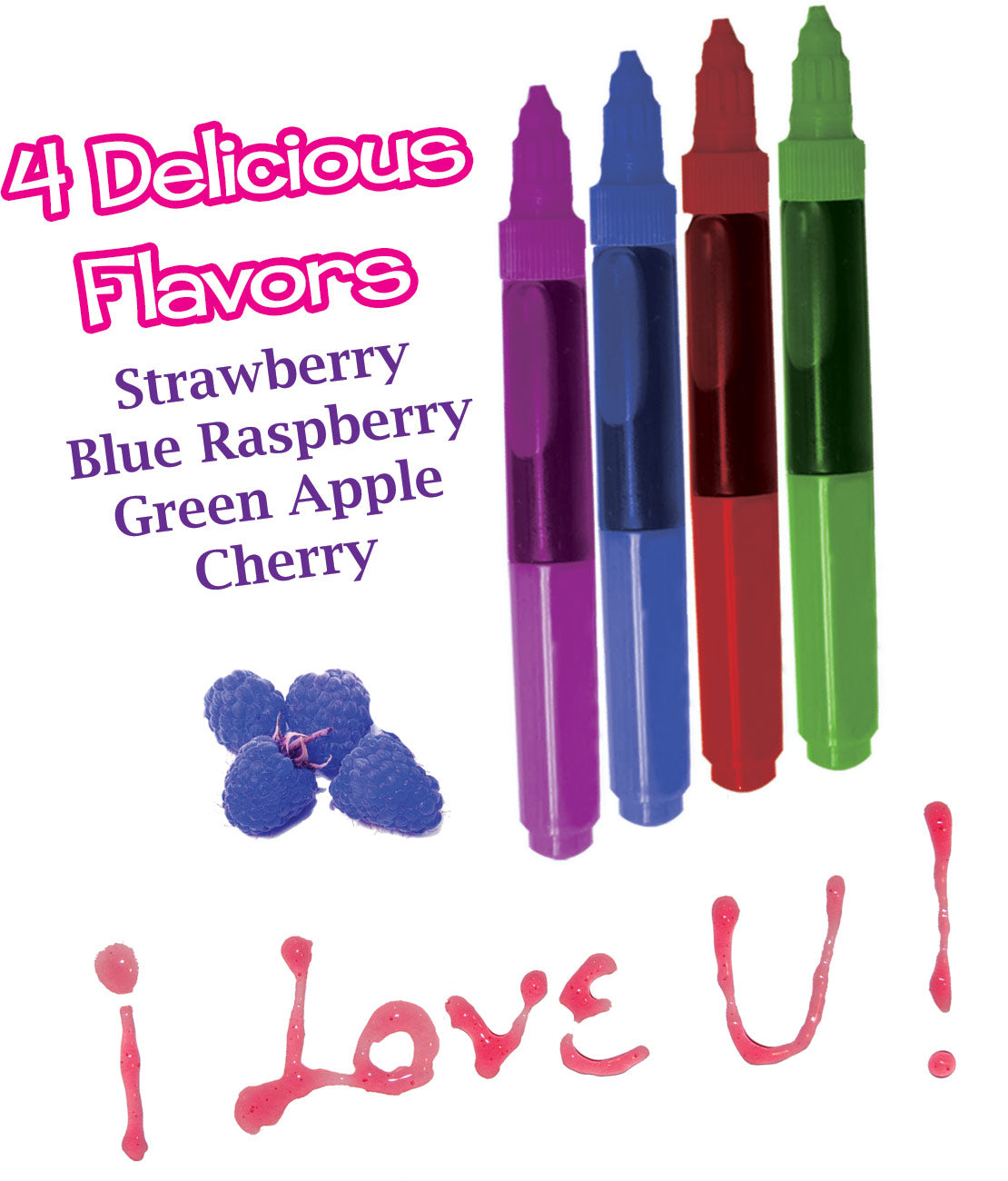 Play Pen Edible Body Paint Brushes with Four Fruit Flavors > Novelties > Candy & Edible Items