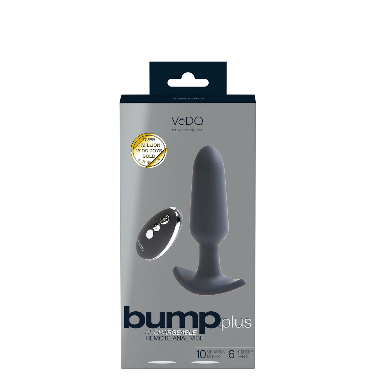 VeDO Bump Plus Remote Control Anal Vibrator Black > Anal Range > Vibrating Butt Plugs