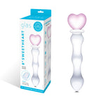 Glas Sweetheart (Pink) – Curved Glass Dildo 8 Inch Clear > Glass > Dildos