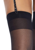 Leg Avenue Rhinestone Black Garter Belt One Size Lingerie > Clothes > Lingerie Sets