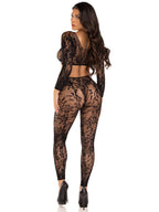 Leg Avenue Crop Top and Footless Tights – Stretch Lingerie Set > Clothes > Lingerie Sets