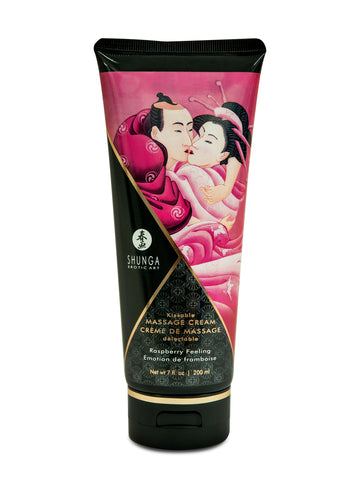 Shunga Kissable Raspberry Massage Cream 7 Fl Oz Edible Default Title Massage Oil
