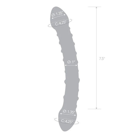 Double Trouble Glass Dildo – Dual-Ended Glass Dildo Clear DONGS Glass