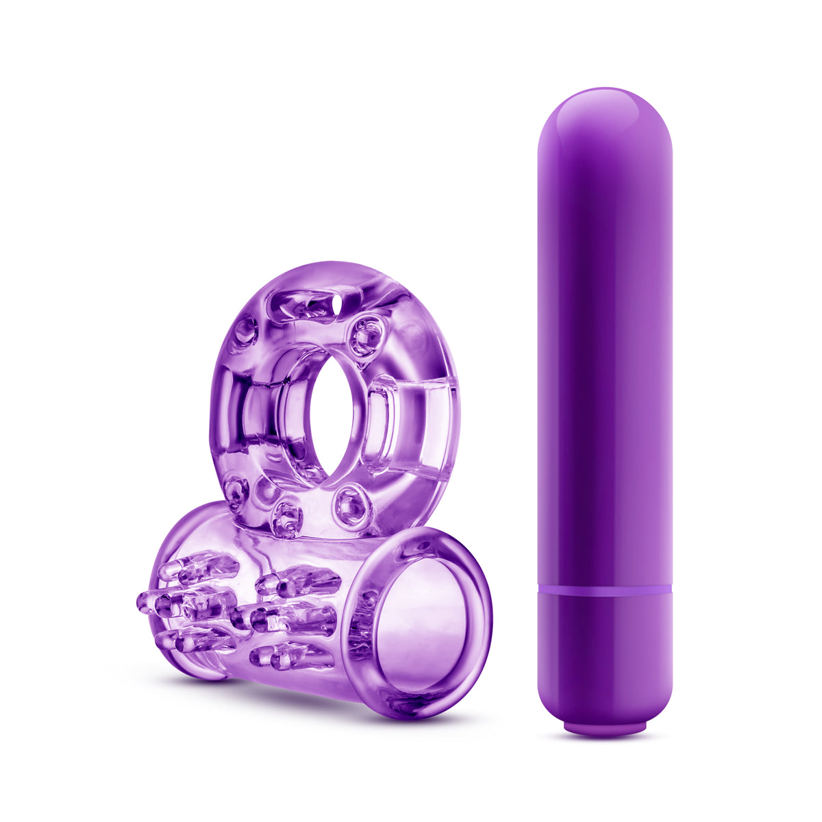 Play With Me Couples Play Vibrating Cock Ring in Purple > Sex Toys > Couples Toys