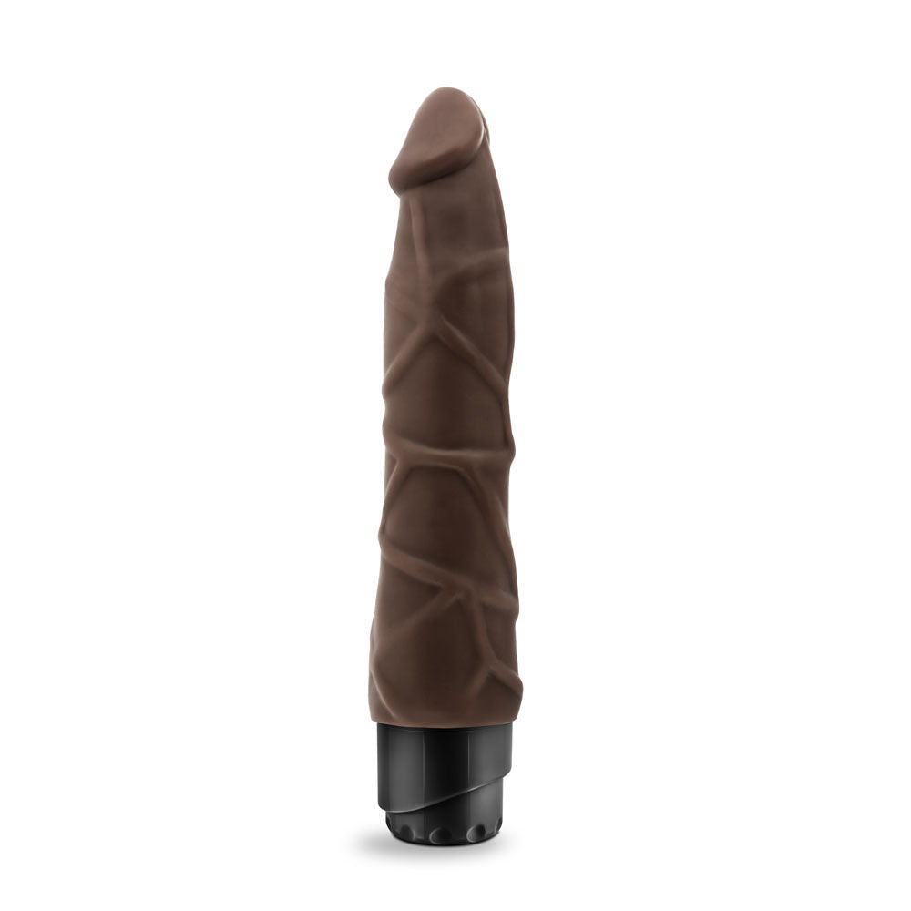 Dr Skin 9 Inch Realistic Vibrating Cock Vibrator Chocolate DONGS Vibrating