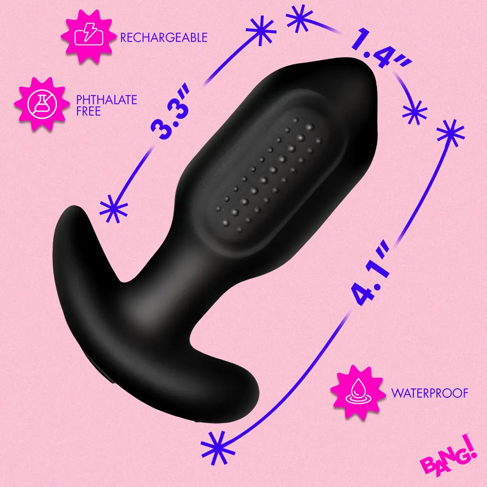 Bang! Rechargeable Silicone Butt Plug – Vibrating Anal Toy > Anal Range > Vibrating Butt Plugs