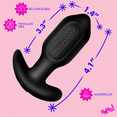 Bang! Rechargeable Silicone Butt Plug – Vibrating Anal Toy > Anal Range > Vibrating Butt Plugs