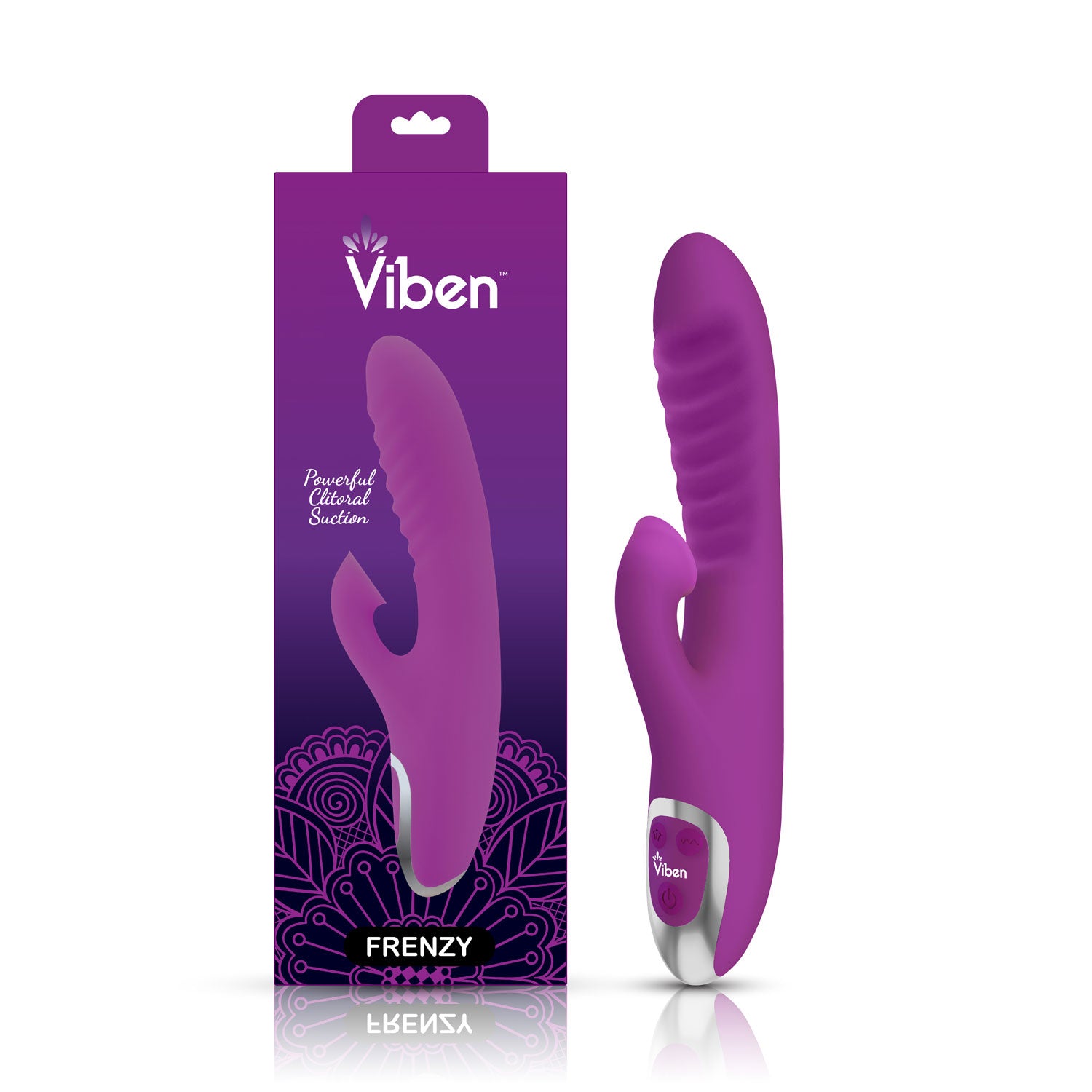 Viben Frenzy Suction Rabbit Vibe in Berry VIBRATORS-RABBIT