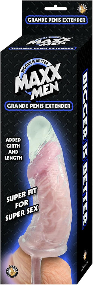 Maxx Men Grande Penis Sleeve – Clear, Textured, Enhances Girth and Length Sleeve > Sex Toys For Men > Penis Sleeves