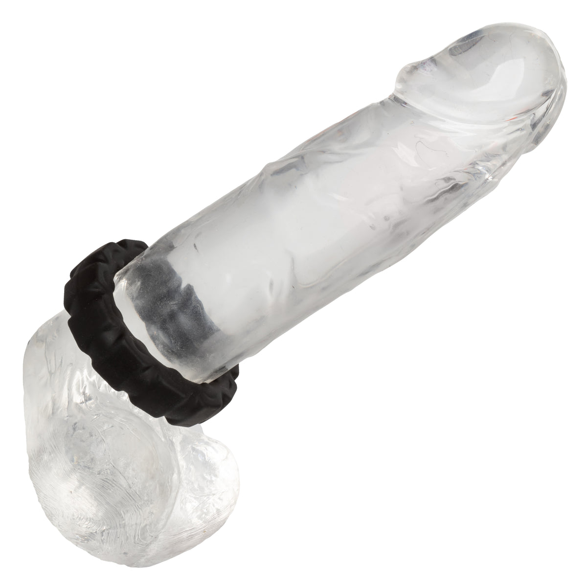 Alpha Liquid Silicone Prolong Tread Ring Black 1 Inch Diameter Stretchy Durable Waterproof Black > Cock Ring > Single