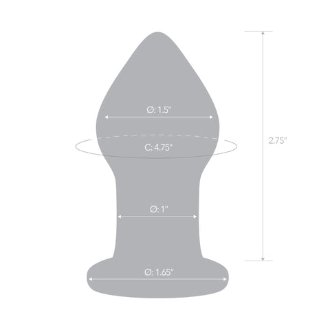 Glas 3.25 Inch Amethyst Rain Hand Blown Glass Butt Plug > Sex Toys > Glass