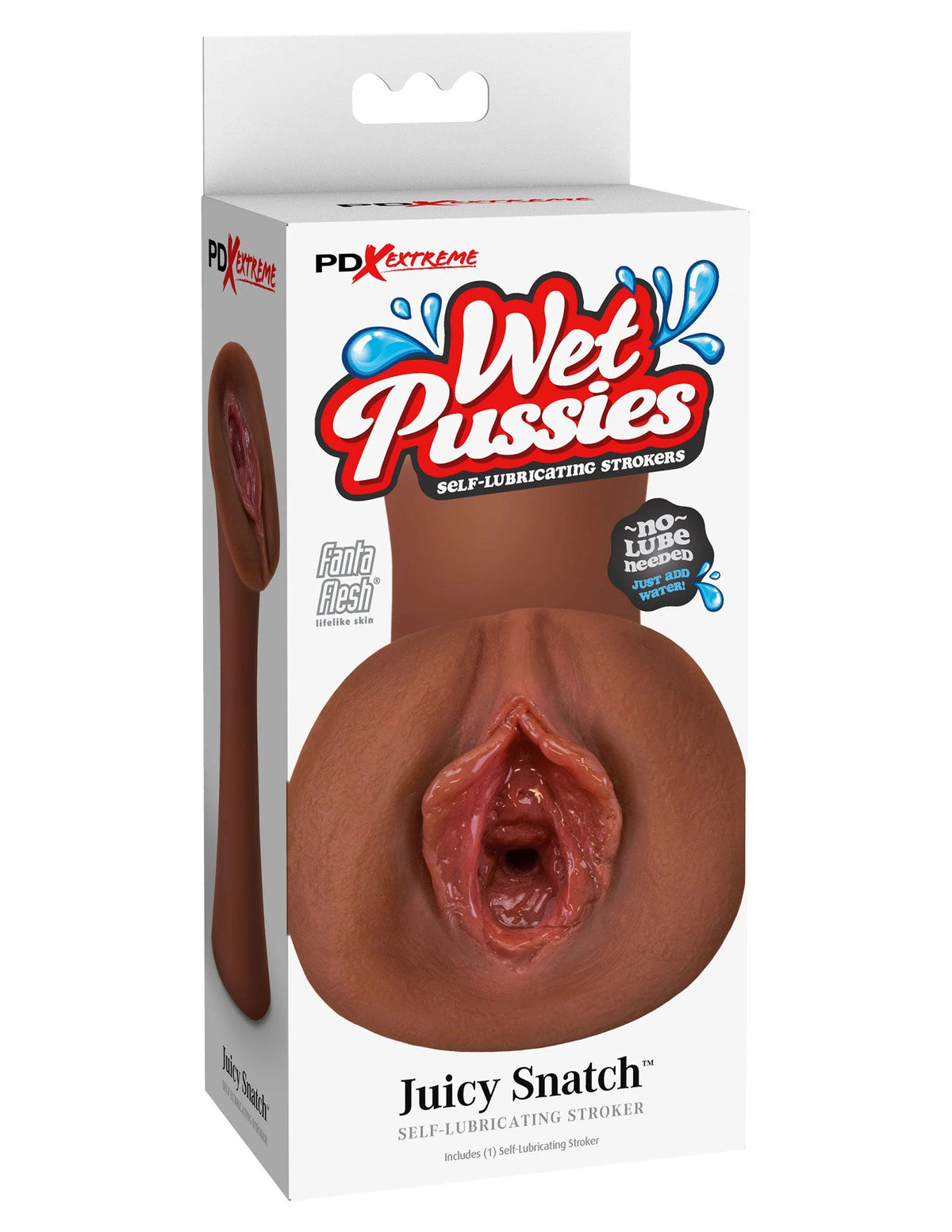 Extreme Wet Pussies Juicy Snatch (Brown) – Self-Lubricated Stroker Brown > Sex Toys For Men > Masturbators > Manual