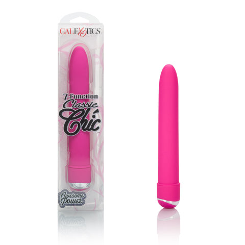 Classic Chic 7-Function 6 Inch Black Vibrator for Adults BULLETS