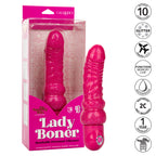 Naughty Bits Lady Boner Bendable Personal Vibrator Pink Glitter 10 Function Waterproof > Vibrators > Realistic Vibrators
