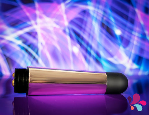 Rechargeable Pocket Plus Rose Gold Mini Vibrator With Tips BULLETS