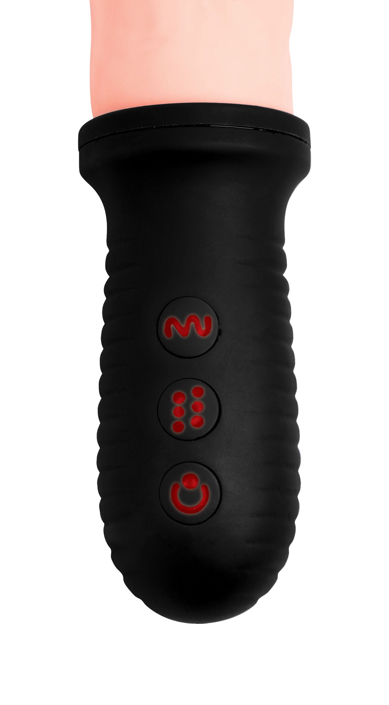 Auto Thrusting Vibrating Realistic Dildo with Handle Flesh Tone DONGS Vibrating