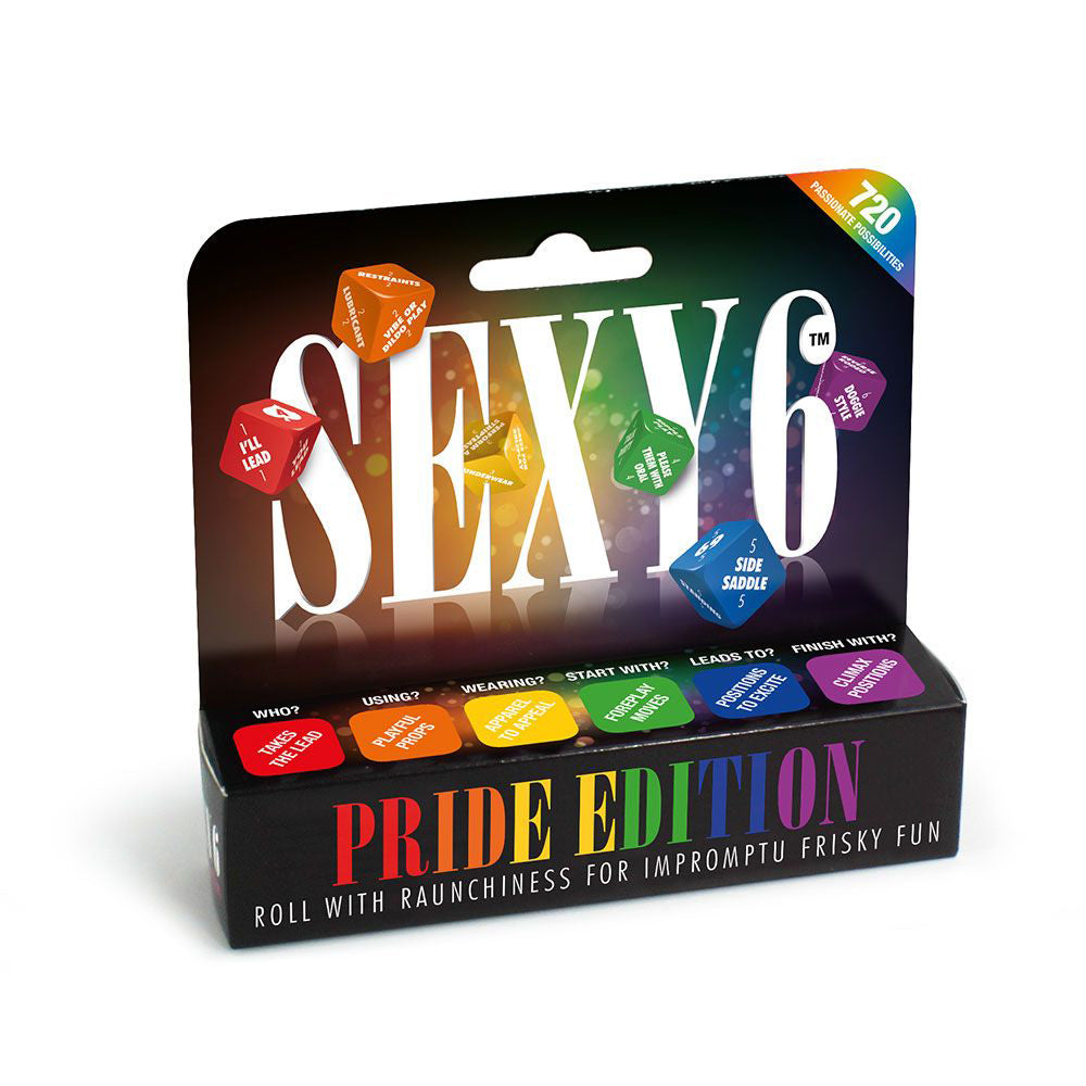 Sexy 6 Pride Edition Dice Set – Vibrant Rainbow Intimate Dice Set Default Title > Novelties > Games