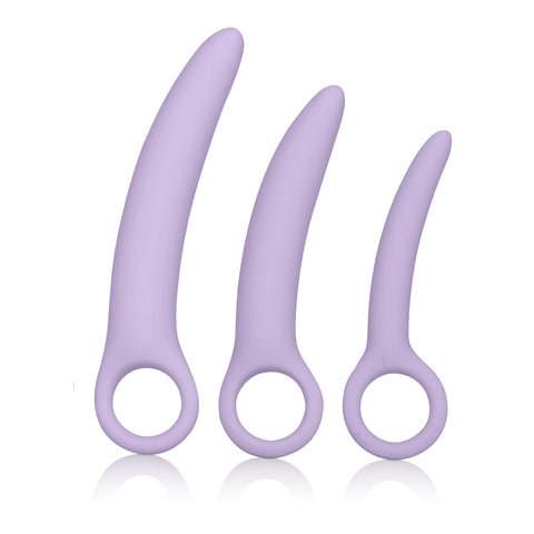 Dr. Laura Berman Alena Set of 3 Lavender Silicone Dilators with Finger Loop – Small 3” x 0.5”, Medium 3.5” x 0.75”, Large 4.25” x 0.75” > Sex Toys For Ladies > Kegel Exercise