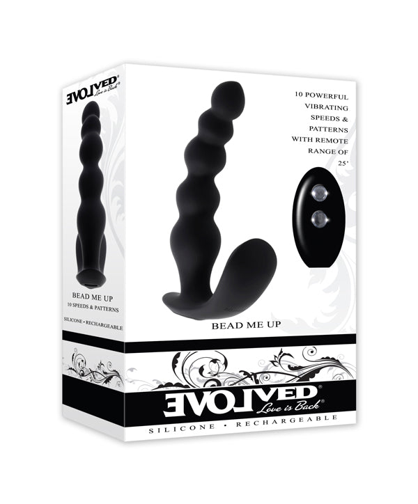 Evolved BEAD ME UP 16.8 cm USB Rechargeable Vibrating Anal Beads Black > Anal Range > Anal Beads