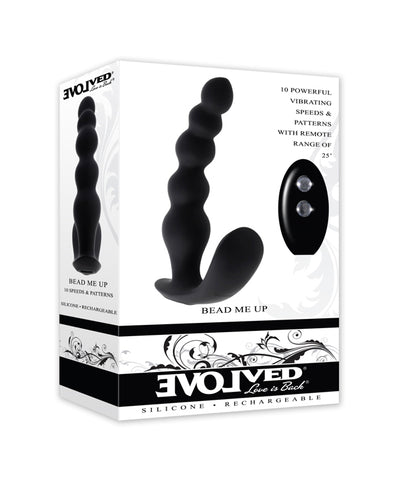 Evolved BEAD ME UP 16.8 cm USB Rechargeable Vibrating Anal Beads Black > Anal Range > Anal Beads