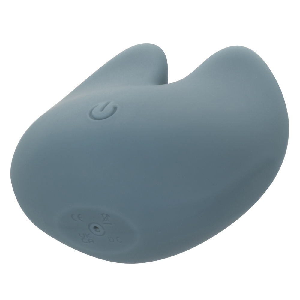 Mod Curve Dual Vibrating Massager Blue Rechargeable Vibrator Finger Stimulator