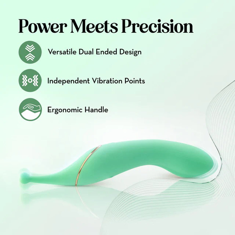 Blush Collection Stella Dual Ended Green Adult Intimacy Wand Vibrators - G Spot