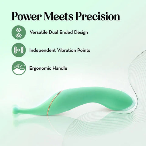 Blush Collection Stella Dual Ended Green Adult Intimacy Wand Vibrators - G Spot